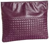 Jessica Jensen Woven Portfolio Clutch,Grape,one size