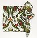 Durable Hand Woven 100% Cotton Silk Screen Print White Floral Napkins 22x22 Inches Set of 12
