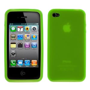 GTMax Dark Green Soft Rubber Silicone Skin Cover Case for Apple iPhone 4 4G 16GB / 32GB 4th Generation