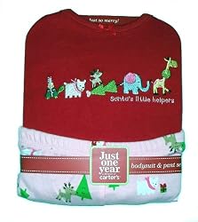 Carter'sJustOneYearSanta'sLittleHelperBodysuitandPantSet