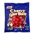 Shari Cherry Sour Balls, Fat Free, 5-Ounce Bags (Pack of 12)