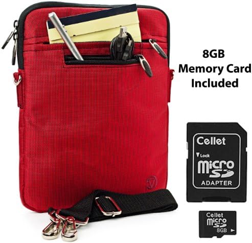 RED Hydei Nylon Jacket Protective Sleeve For Creative ZiiO 10-Inch Tablet + Expand your memory with our 8GB Micro SD Card also includes an SD Adaptor