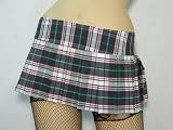 Sexy Plaid Mini Skirt in Pink, Grey & White Plaid Junior Size