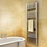 SQUARE HEATED CHROME TOWEL RAIL RAD RADIATOR 1600x600