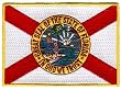 Florida State Flag Embroidered Patch Iron-On FL Emblem