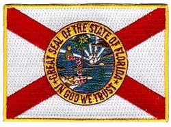 Florida State Flag Embroidered Patch Iron-On FL Emblem