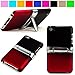 Durable Protective Two Tone Rubberized Crystal Hard Case Cover with Stand Alone Kickstand for Apple iPod Touch 4th Gen (8GB 16GB 32GB), Black with Red