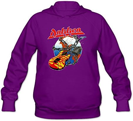 MENEO Women's Dokken Logo Hooded Shirt Purple XXL