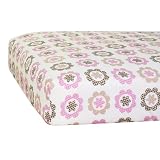 Sumersault Fiona Crib Sheet, Pink