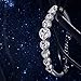 Qianse White Gold Plated Heart Shape Bracelet Made with Swarovski Elements Crystal (QIANSE is Swarovski's authorized distributor, buy from QIANSE JEWELRY DIRECT, or we will not be responsible for the fake products.)