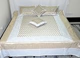 Home Furnishing Silk bed sheet Bedspread with Pillow & Cushion Covers