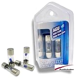 AGU10B - Audiobahn 4 Pieces AGU 10 Amp Fuse Pack with Blown Fuse Blue Lamp Indicator