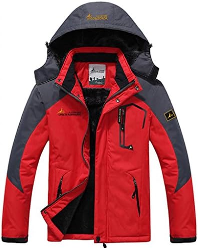 WantDo Men's Waterproof Mountain Jacket Fleece Windproof Ski Jacket