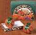 FALL SALT & PEPPER shaker NAPKIN HOLDER SET kitchen