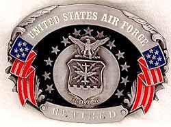 Retired Air Force Enamel Pewter Buckle