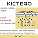 Kictero Shower Curtain Rings ( Set of 12 ) 100% Stainless Steel Rustproof Double Glide Shower Curtain Hooks Glides Smothly Bathroom Hooks for Shower Liner and Shower Curtain