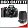 Nikon D60 Digital SLR Camera with 18-55mm AF-S VR Zoom Lens + Nikon 55-200mm AF-S VR Zoom Lens