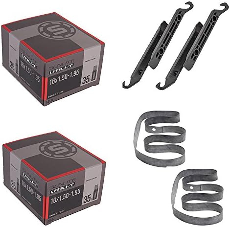 Sunlite Utili-T Inner Tube 63634 16" x 1.50 - 1.95" 35mm Schrader Valve Rim Strip lever Kit