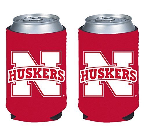 NCAA College 2014 Team Logo Color Can Kaddy Holder Cooler 2-Pack (Nebraska Huskers)