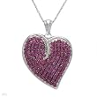 Necklace With 5.00ctw Genuine Rubies Crafted in 925 Sterling silver. Total item weight 10.8g Length 18in