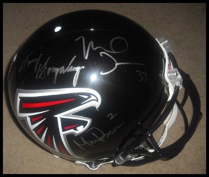 Atlanta Falcons - Gonzalez/Turner/Ryan Autographed/Hand Signed Helmet