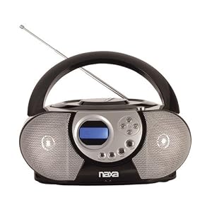 NAXA NX-248 Black Portable CD MP3 Player Boombox AM FM Stereo w Aux by Naxa