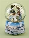 Pack of 2 Musical Holy Family Christmas Nativity Snow Globe Glitterdomes