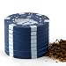 Casino Chip Design Spice Herb Pollen Metal Grinder Mesh Screen Noble Blue + Additional Gift Box