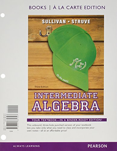intermediate algebra books a la carte edition plus new mymathlab with pearson etext access card package 3rd