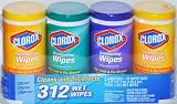 Clorox Disinfecting Wipes 4-Pack: 1 Fresh Scent, 2 Lemon Fresh, 1 Orange (78 Wipes Per Canister - 312 Wet Wipes Total)