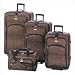 4Pc Matching Leopard Print Travel Luggage Bag Ensemble