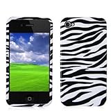 Black/White Zebra Design Crystal Hard Skin Case Cover for Verizon Apple iPh ....