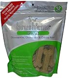Brush'ems Plus Premium Pet Dental Treat, Medium Size, 12-Count Pouch (Pack of 2)