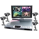LTS LTD6104CDK 4-Camera H.264 Built-in 10-Inch Swivel LCD Realtime DVR Security System with 500GB/iPhone/Mobile Phone Live View