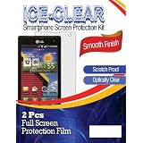 LG Lucid VS840 (Verizon) ICE-CLEAR(TM) Full-LCD Screen Protector - 2 PCS Smooth Finish Ultra-Clear HD (ICE-CLEAR Packaging) -- 45 DAYS MONEY-BACK + LIFETIME REPLACEMENT GUARANTEE! THE BEST FITTED PROTECTOR IN THE MARKET!