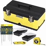 Stanley 60737 20 Tool Box Starter Kit with 6-Piece Screwdriver Set, 12 Tape Measure, Utility Knife and 2 Storage Containers
