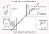 Acura RSX Dash Trim Kit 02-06 - 10 pieces - Real Carbon Fiber