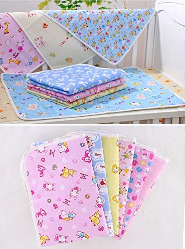 Idetrust 1pc 70*50cm/27.5*19.7inch Cotton Cloth Waterproof Cartoon Reusable Baby Infant Urinal Pad Cover/mat/mattress Pad(large Size) Diaper Changing Table Pads