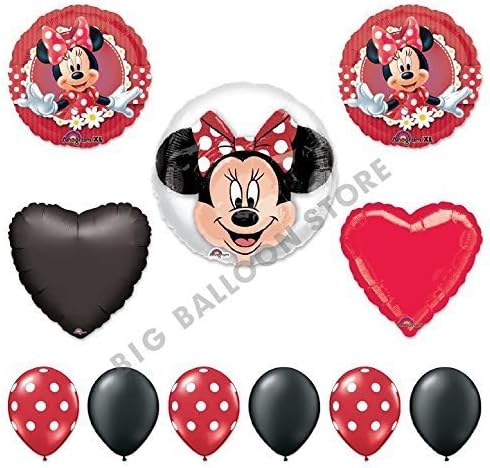 MAD ABOUT MINNIE MOUSE 11 pc Red Bow Insider Party Balloon Bouquet by Amagram