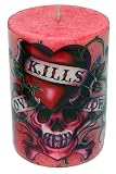 Ed Hardy Candle 3 by 4  Scented Mottled Pillars, Love Kills Slowly