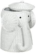 Elephant Hamper 22"hx14"d White