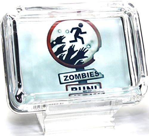 Zombies Collection Series 2 Zombies Run! Glass Ashtray - Black Bottom - Unboxed