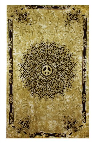 Celtic Peace Sign Tie Dye Tapestry 60x90 Celtic Peace Sign Tie Dye Tapestry 60x90
