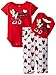 Disney Baby-Girls Newborn Minnie Mouse 3 Piece Bow Print Bib Set