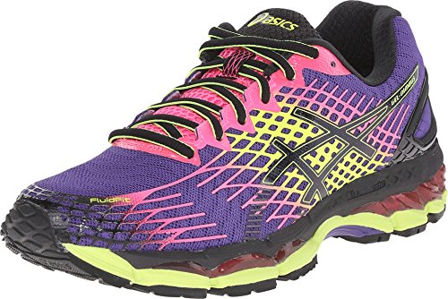 ASICS Women's Gel-Nimbus 17 Running Shoe (7.5 B(M) US, Purple/Black/Hot Pink)