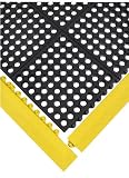 Wearwell 572.58x3x3NBRBK 24/Seven Nitrile Rubber Mat, Black, 5/8-Inch by 3-Feet by 3-Feet