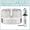 Cuisinart ICE-40 Flavor Duo Frozen Yogurt/Ice Cream and Sorbet Maker With Ice Cream Scoop
