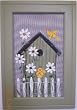 Large Painted Screen - Birdhouse (w/ birdies)