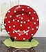 Polka Dots Serving Platter Color: Red