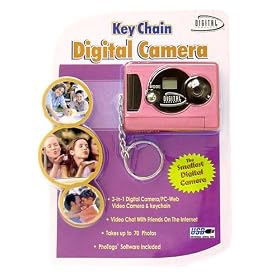 Pink Digital Camera on a Key Chain